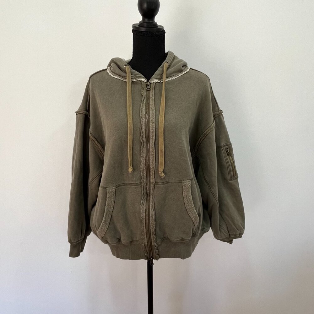 We The Free By Your Side Lined Hoodie, New, Green, XS - Picture 5 of 10